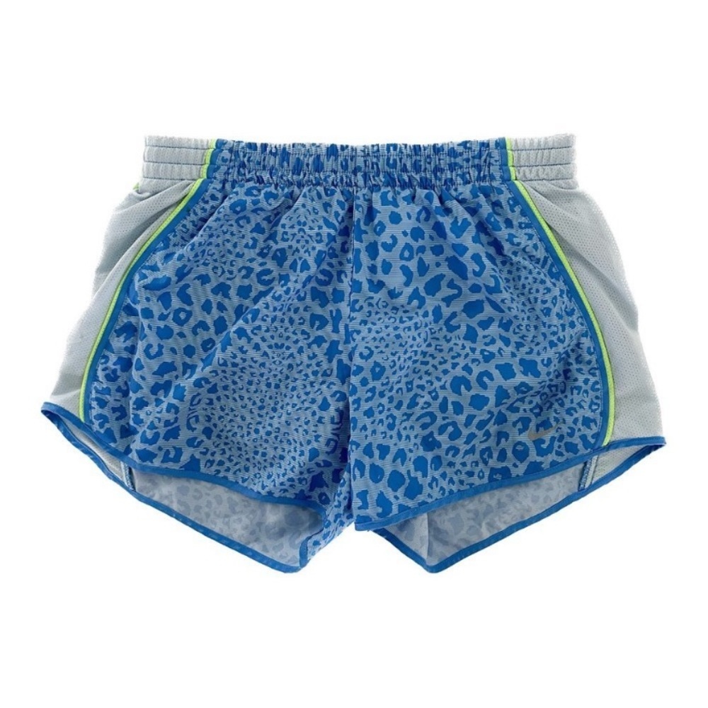 Nike Dry‎ Fit Women's Small Blue Leopard Print Lined Running Shorts